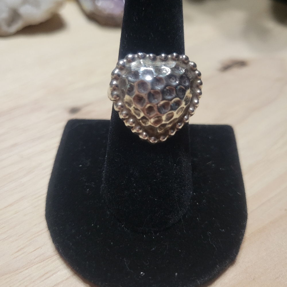 Vintage Sterling Silver Heart Ring